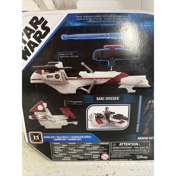 Star Wars Mission Fleet 2020 Anakin Skywalker Barc Speeder Vehicle Sealed New - Picture 3 of 6